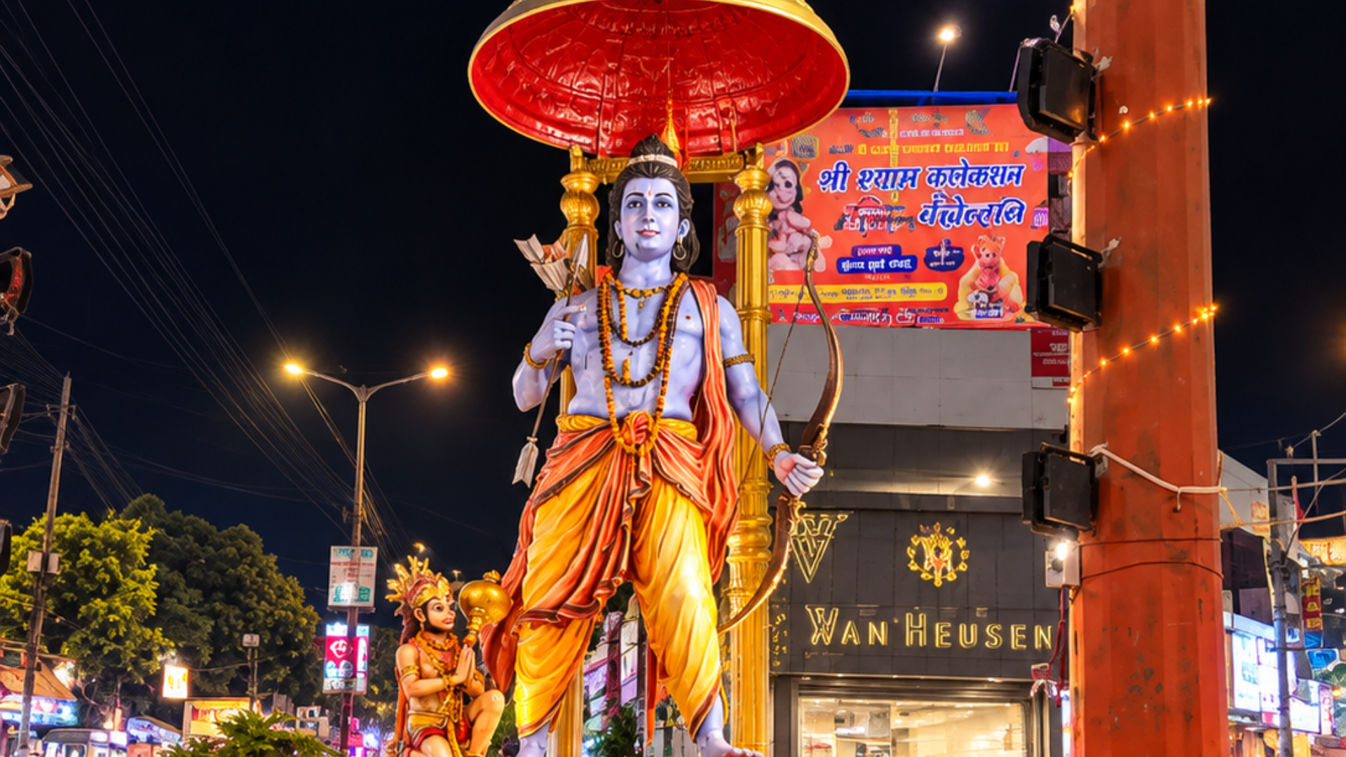 Jwalapur Market - रात में