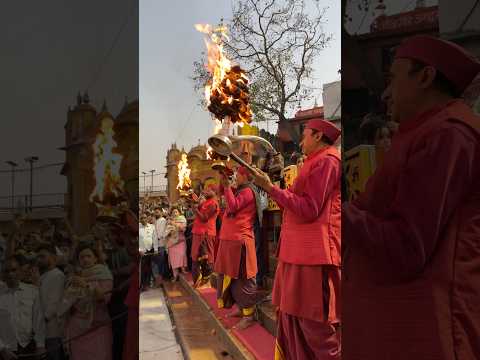 Ganga Aarti Haridwar🪔🙏🏻 #inharidwar #haridwar #ganga #gangaarti #harkipauri #shorts - YouTube video