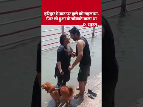 हर की पौड़ी पर कुत्ते को नहला रही थी महिला, फिर जो हुआ वो चौंकाने वाला था - YouTube video